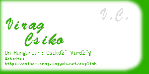 virag csiko business card